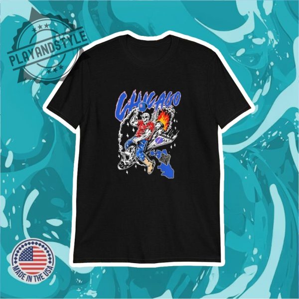 Chicago Cubs X Warren Lotas Swole Skeleton Planet Tshirts playandstyle 1