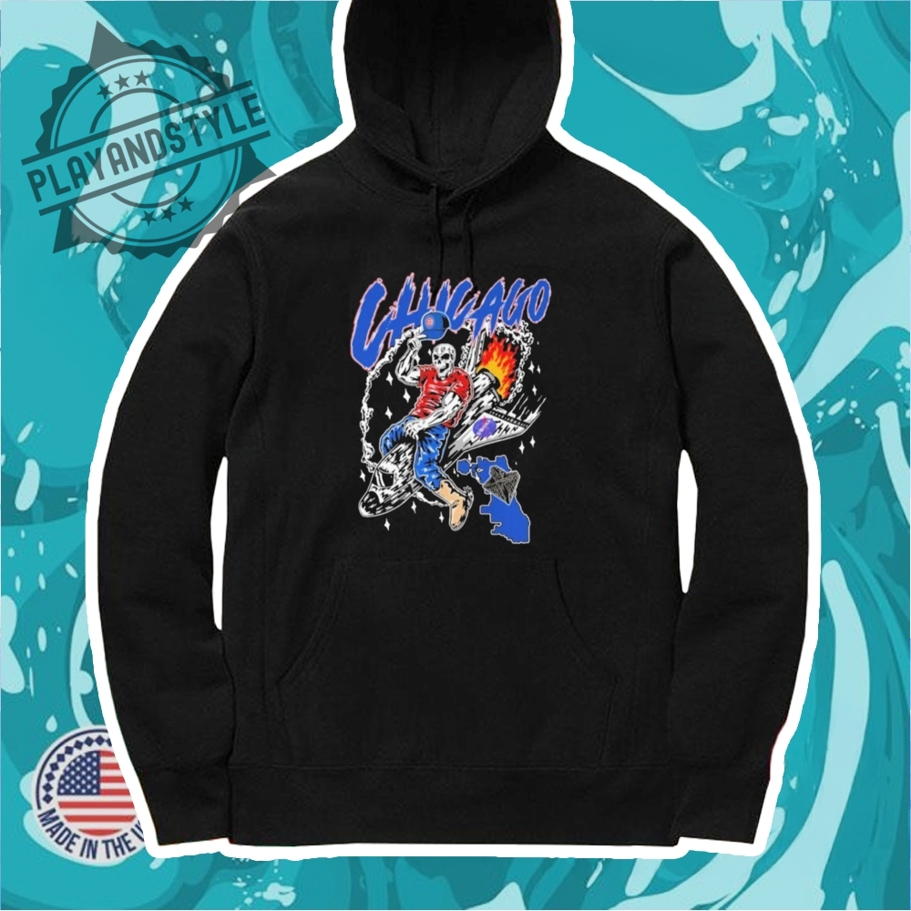 Chicago Cubs X Warren Lotas Swole Skeleton Planet Tshirts 7 Chicago Cubs X Warren Lotas Swole Skeleton Planet T-shirts
