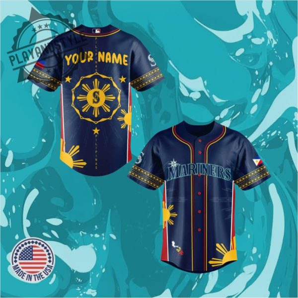 Seattle Mariners Filipino Heritage Night 2025 Limited Edition Baseball Jersey playandstyle 1