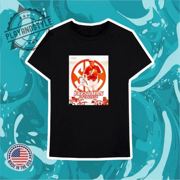 Dylan Volantis Are The 2025 Sec Baseball Freshman Of The Year Shirt playandstyle 3