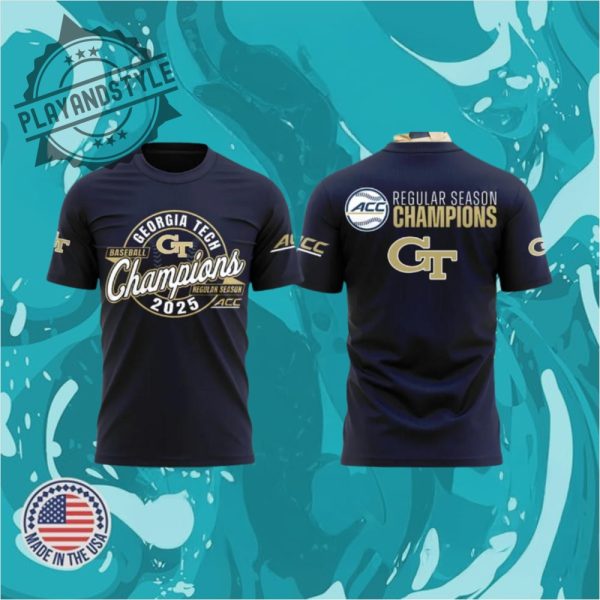 Georgia Tech 2025 Acc Baseball Regular Season Champions Merchandise playandstyle 1