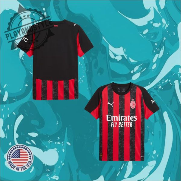 Ac Milan 2526 Home Replica Mens Moisturecontrol Football Jersey playandstyle 1