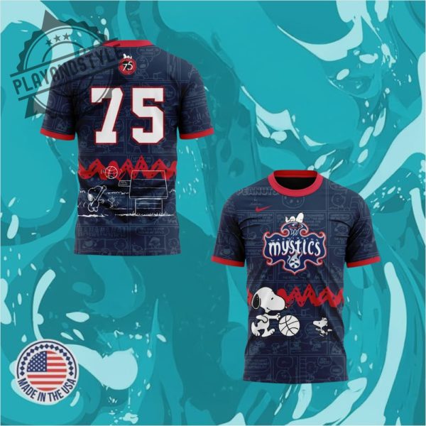 Washington Mystics 75 Years Of Peanuts Limited Edition Merchandise playandstyle 1