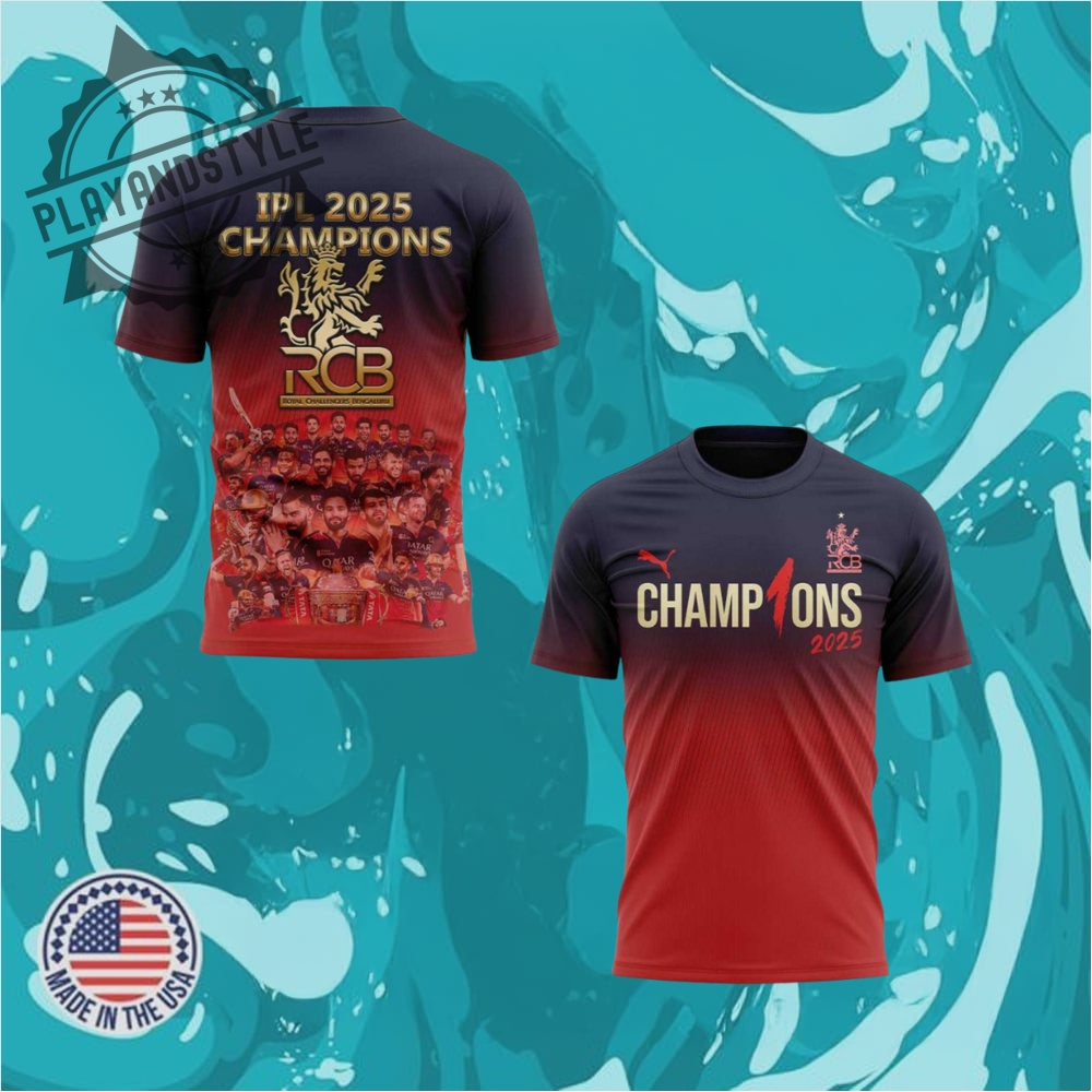 Royal Challengers Bengaluru Tata Indian Premier League Champions 2025 The Kings Of Ipl Tee