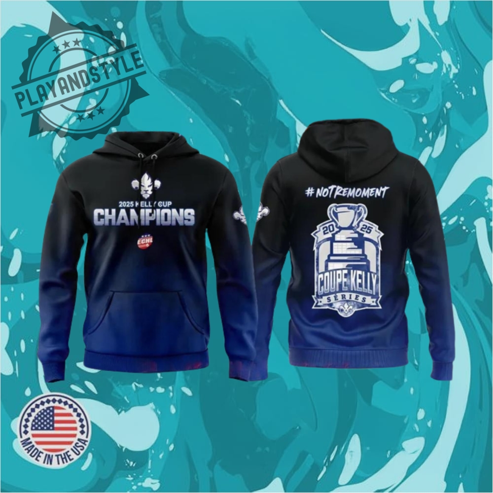 "Shop Exclusive Sports Apparel: PSG, Lions, Whitecaps, Nationals, Naturals" 5 Troisrivières Lions Kelly Cup 2025 Champions Special Black Hoodie