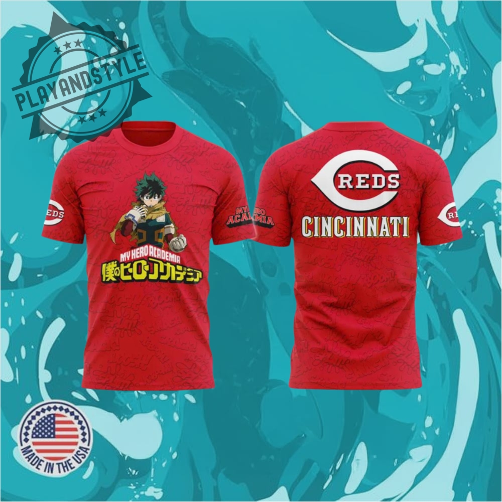 "2025 Red Sox and Mets Heritage Hat and Jersey Giveaways" 11 Cincinnati Reds X My Hero Academia Anime Night 2025 Tshirt