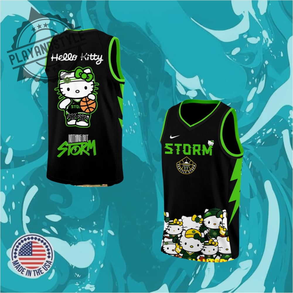 "Exclusive Sports and Music Collab Jerseys and Tees for 2025" 21 Seattle Storm X Hello Kitty Night 2025 Special Edition Basketball Jersey