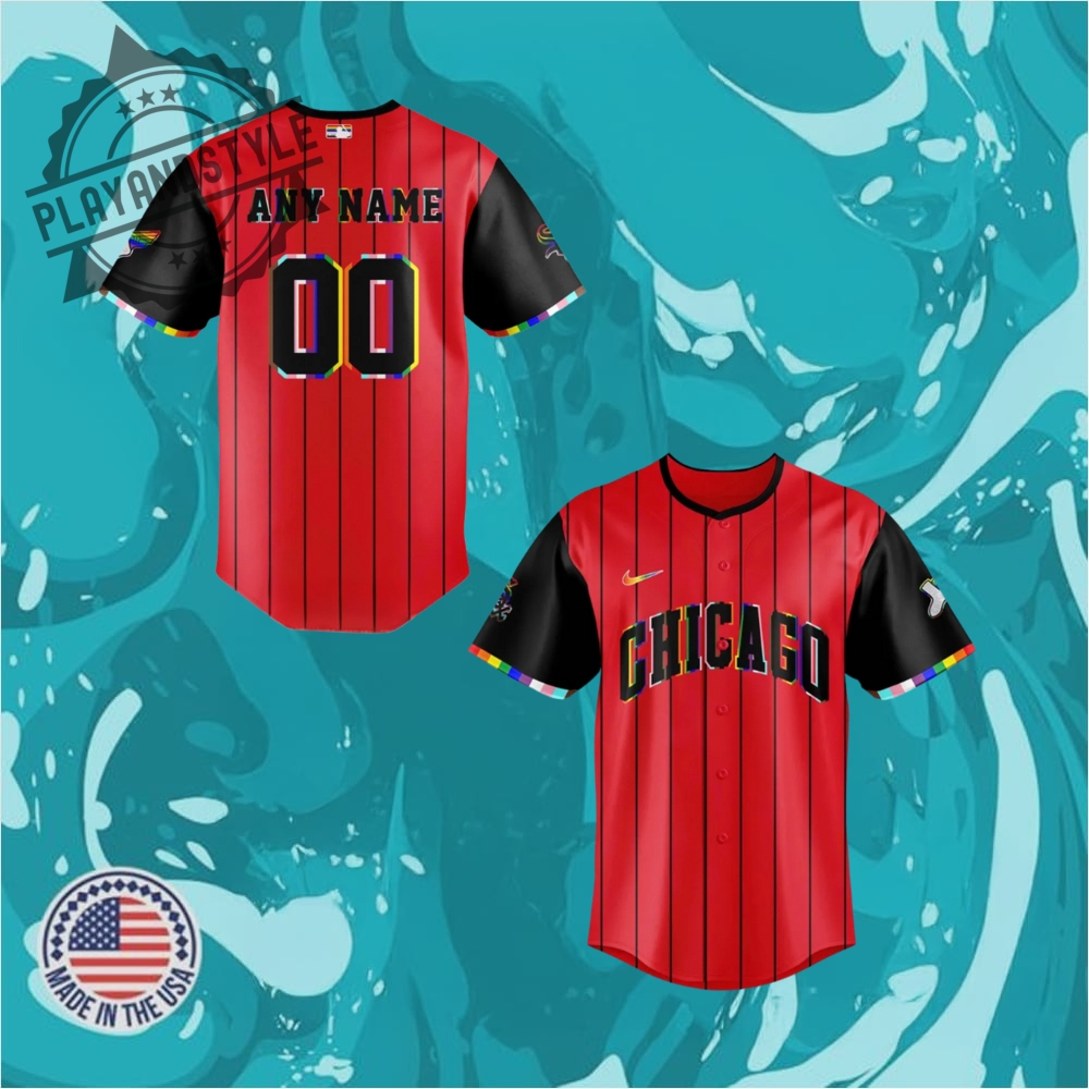 "Exclusive Sports and Music Collab Jerseys and Tees for 2025" 25 Chicago White Sox Pride Night 2025 Red Baseball Jersey