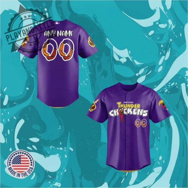 Hartford Yard Goats Thunder Chickens Special Baseball Jersey playandstyle 1