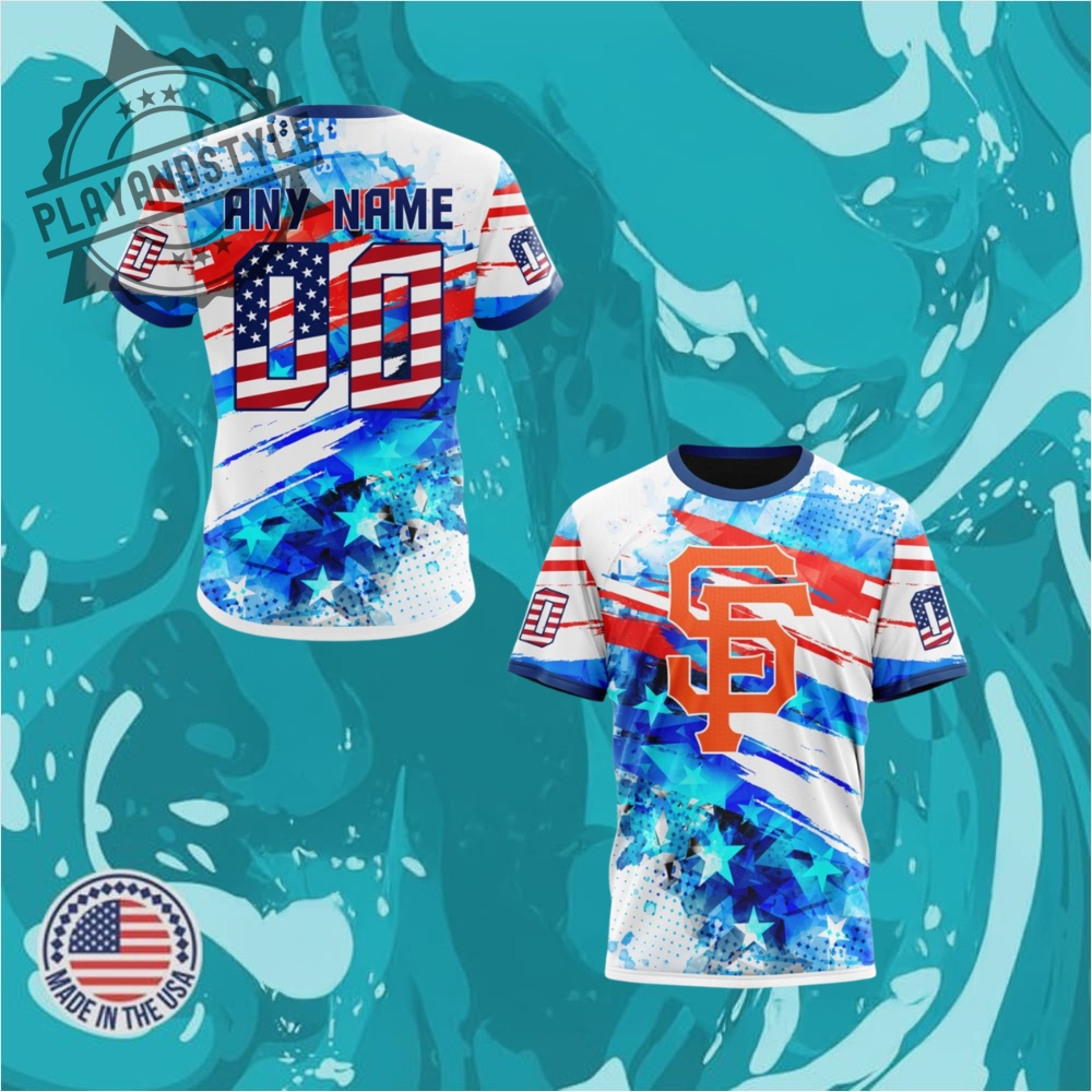 "Top 2025 Independence Day and Crossover MLB-NFL Jerseys Revealed!" 28 2025 Sf Giants Independence Day 4Th Of July Shirt