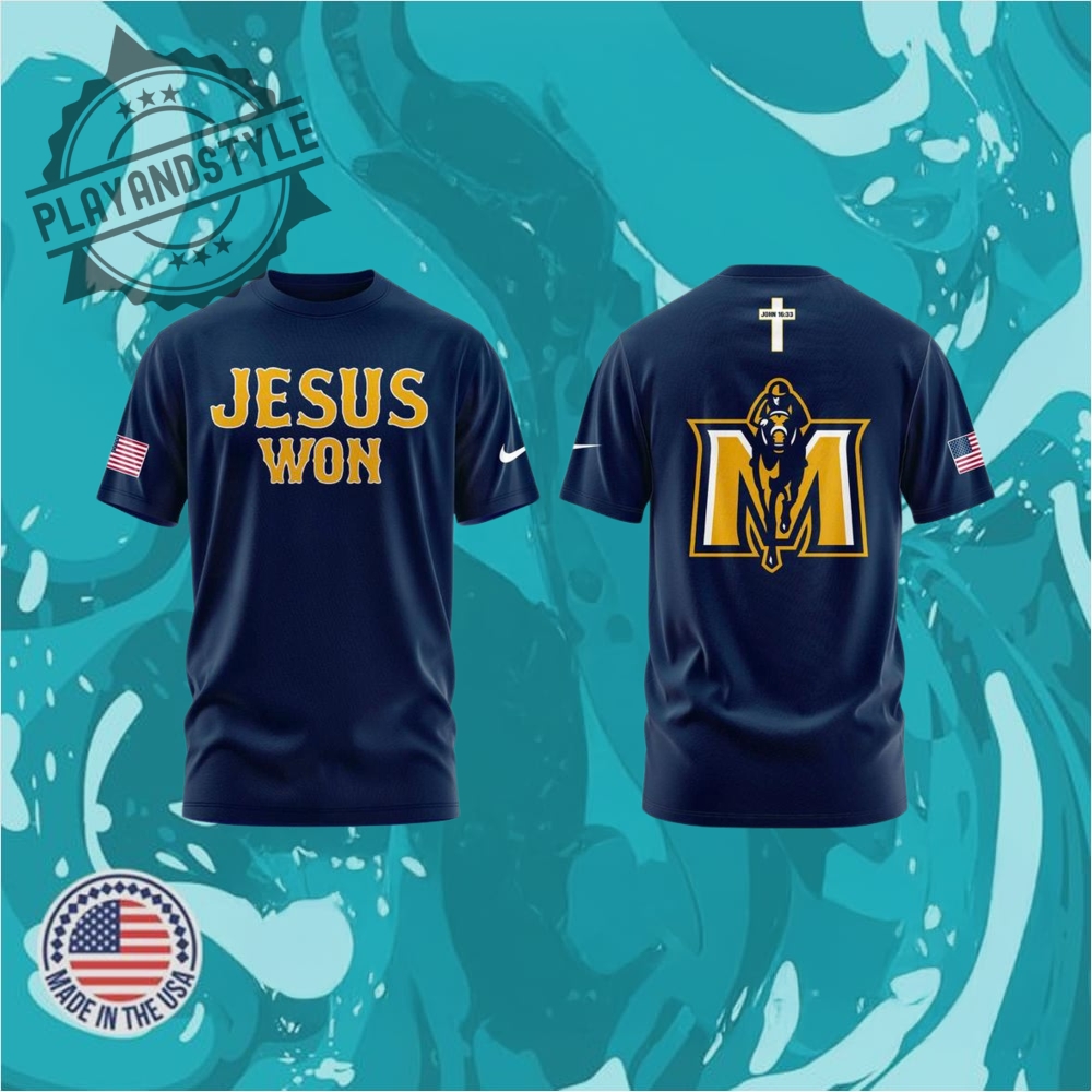 "2025 Sports Jerseys: Rockies, Longhorns, Murray State, Las Vegas Aces" 4 Murray State Baseball X Jesus Won Tshirt