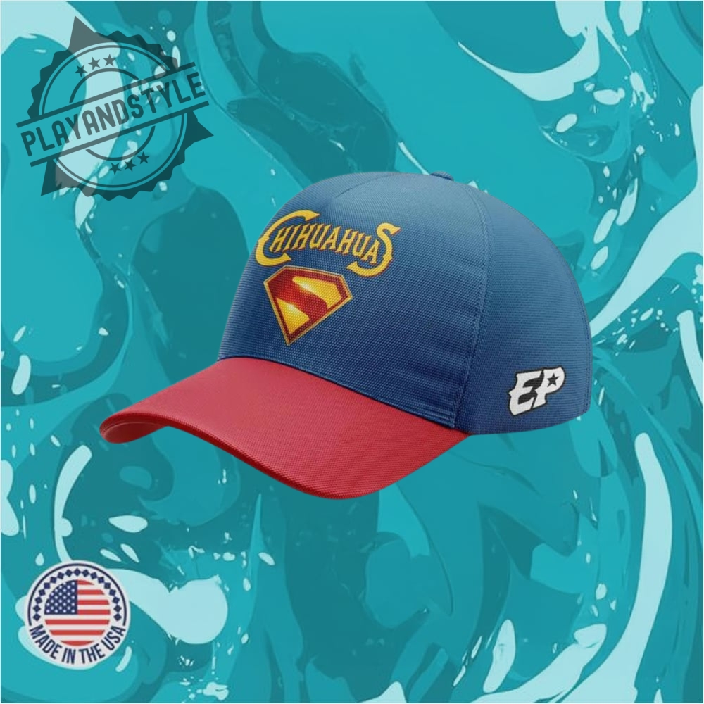 "Exclusive 2025 Merchandise: Hats, Tees, Hoodies, and Jerseys Collection" 4 El Paso Chihuahuas Superman 2025 Cap