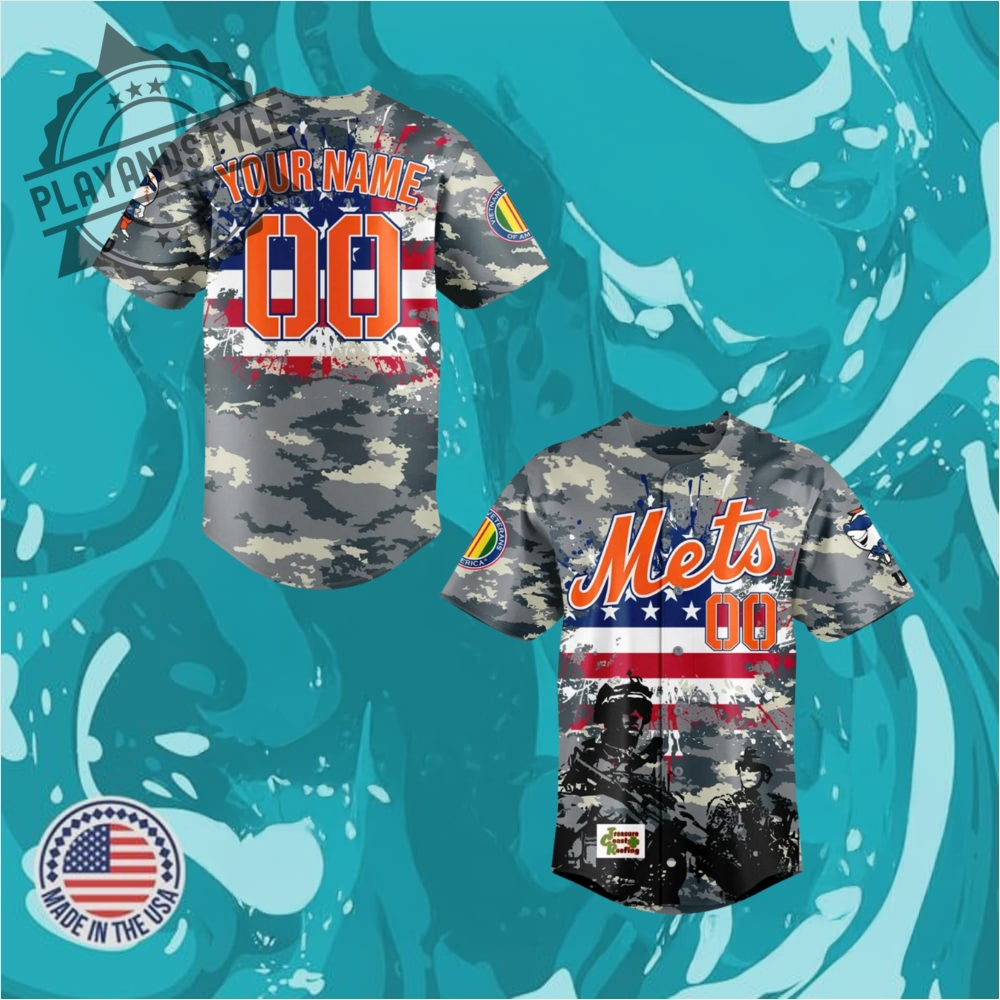 "Exclusive 2025 Merchandise: Hats, Tees, Hoodies, and Jerseys Collection" 9 St. Lucie Mets 2025 Military Appreciation Weekend Baseball Jersey