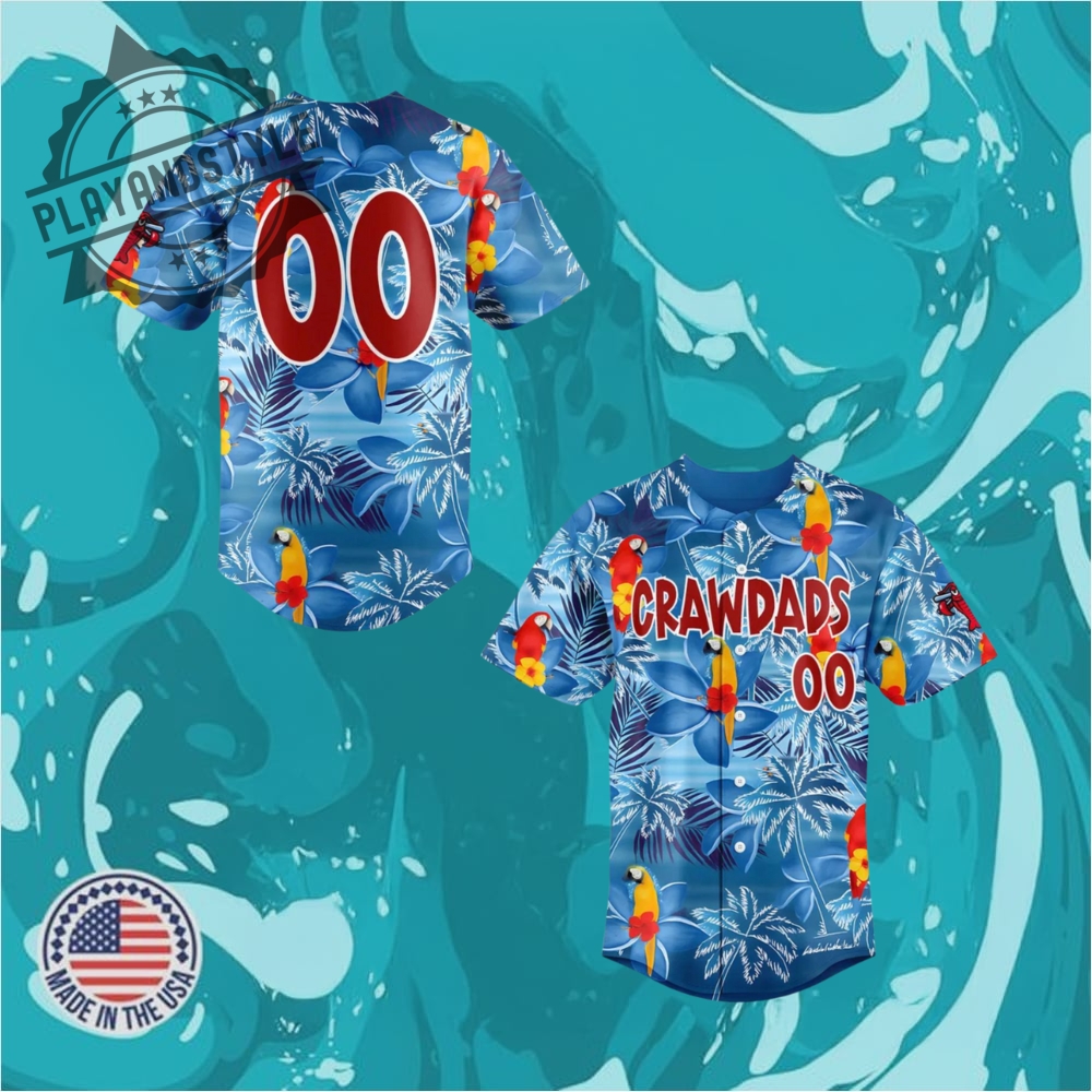 "Exclusive 2025 Merchandise: Hats, Tees, Hoodies, and Jerseys Collection" 12 Hickory Crawdads Margaritaville Night Limited Edition Baseball Jersey