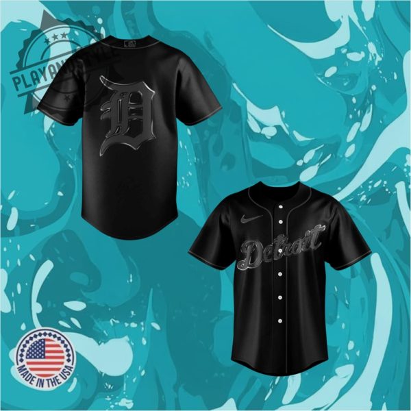 Detroit Tigers Back In Black Limited Edition Baseball Jersey playandstyle 1