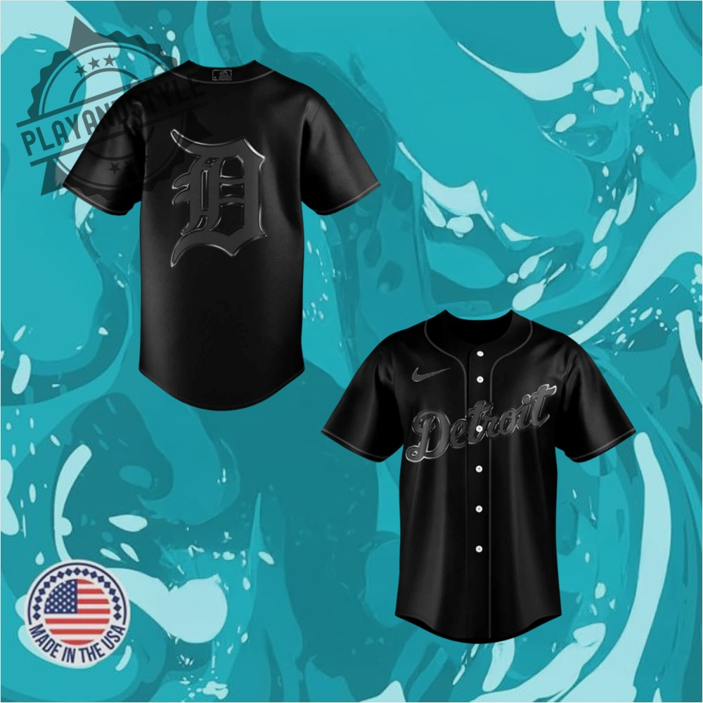 "Exclusive 2025 Merchandise: Hats, Tees, Hoodies, and Jerseys Collection" 14 Detroit Tigers Back In Black Limited Edition Baseball Jersey