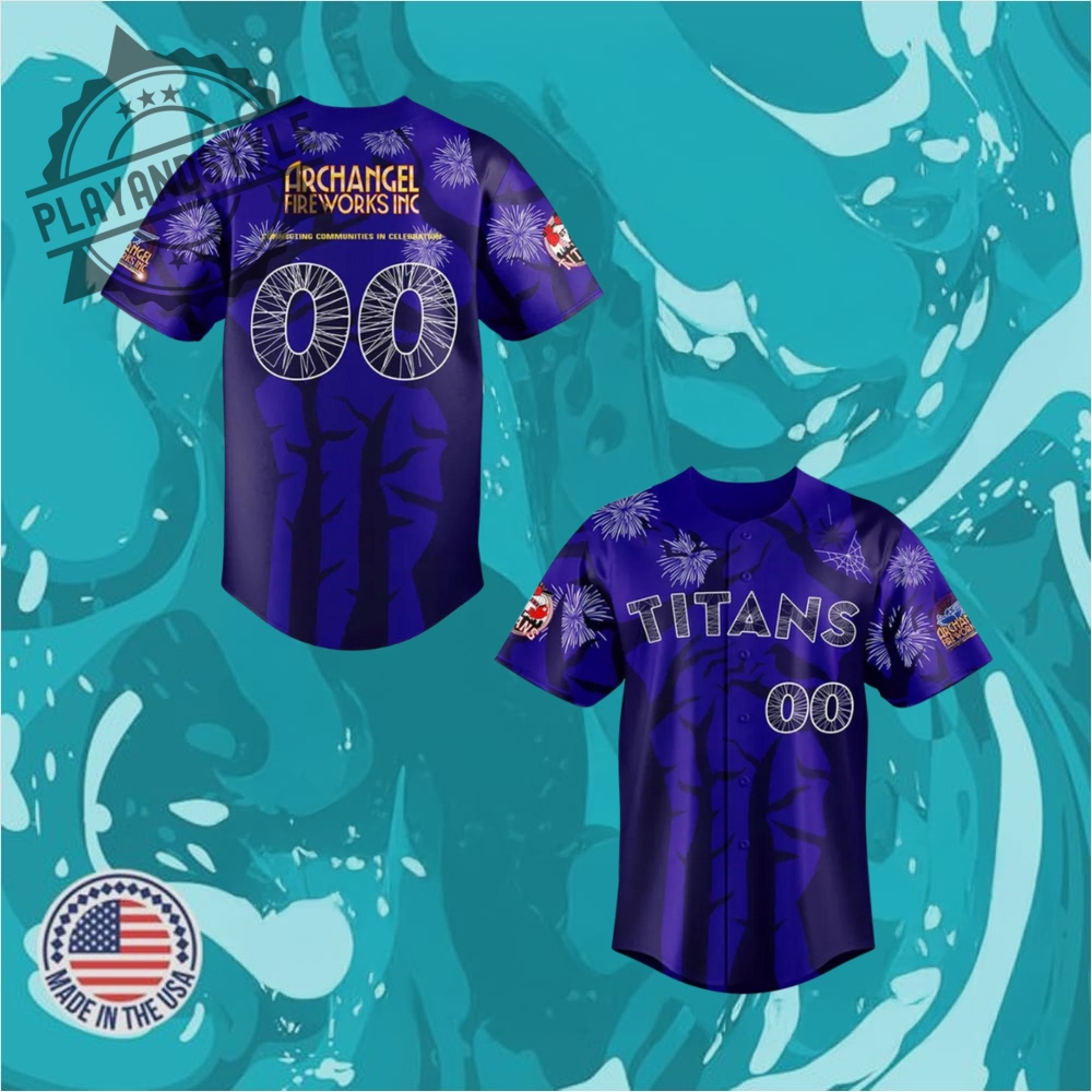 "Exclusive 2025 Merchandise: Hats, Tees, Hoodies, and Jerseys Collection" 29 Titans Archangel Fireworks Custom Special Baseball Jersey