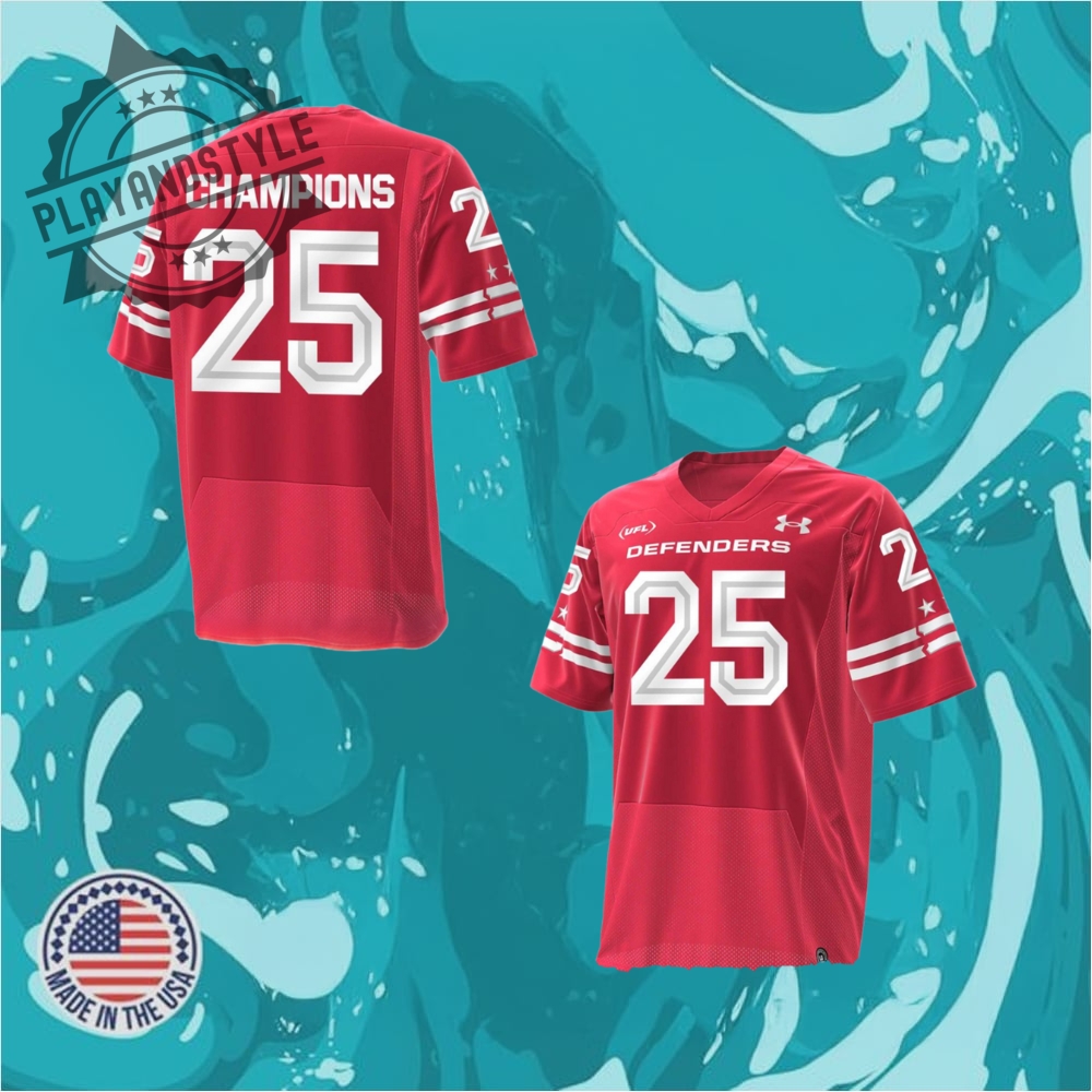 Dc Defenders 2025 Ufl Champions Special Red Football Jersey