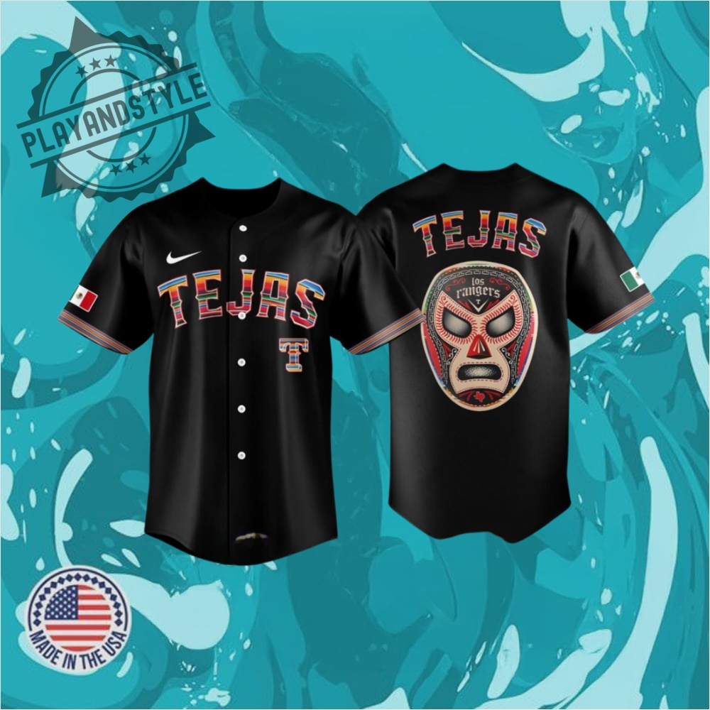 Texas Rangers Viva Tejas Hispanic Heritage Month 2025 Black Baseball Jersey