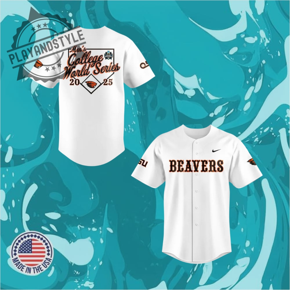 Oregon State Beavers Mens College World Series 2025 Baseball Jersey
