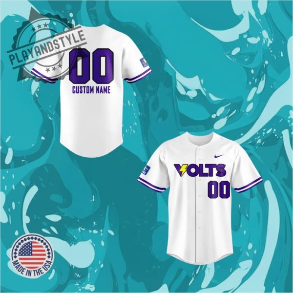 Volts Softball New Uniform Personalized White Baseball Jersey playandstyle 1