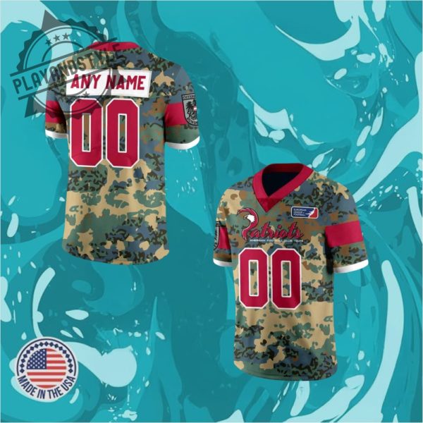 Telfs Patriots Panthers Salute To Service 2025 Camo Football Jersey playandstyle 1