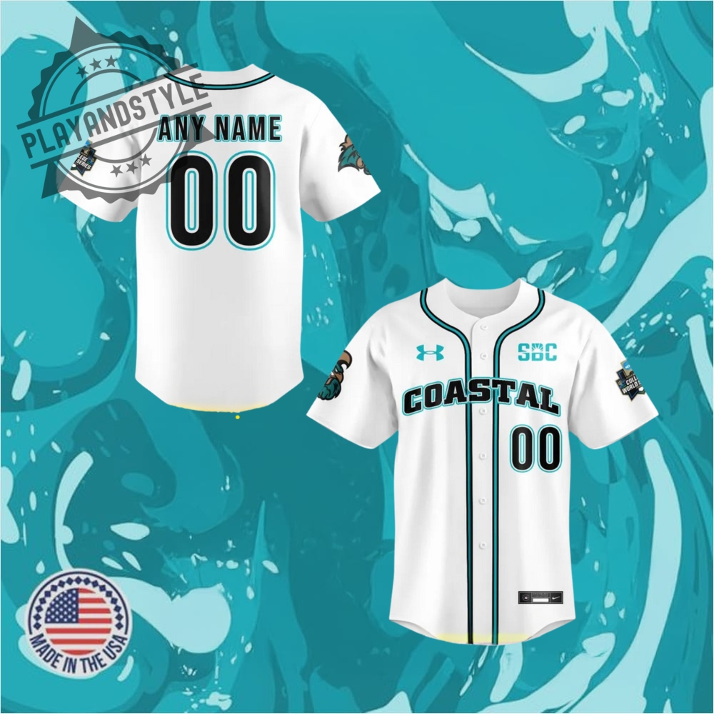 Coastal Carolina 2025 Custom Baseball Jersey