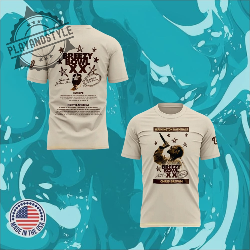 Washington Nationals Chris Brown Breezy Bowl Xx Special 2025 Tshirt