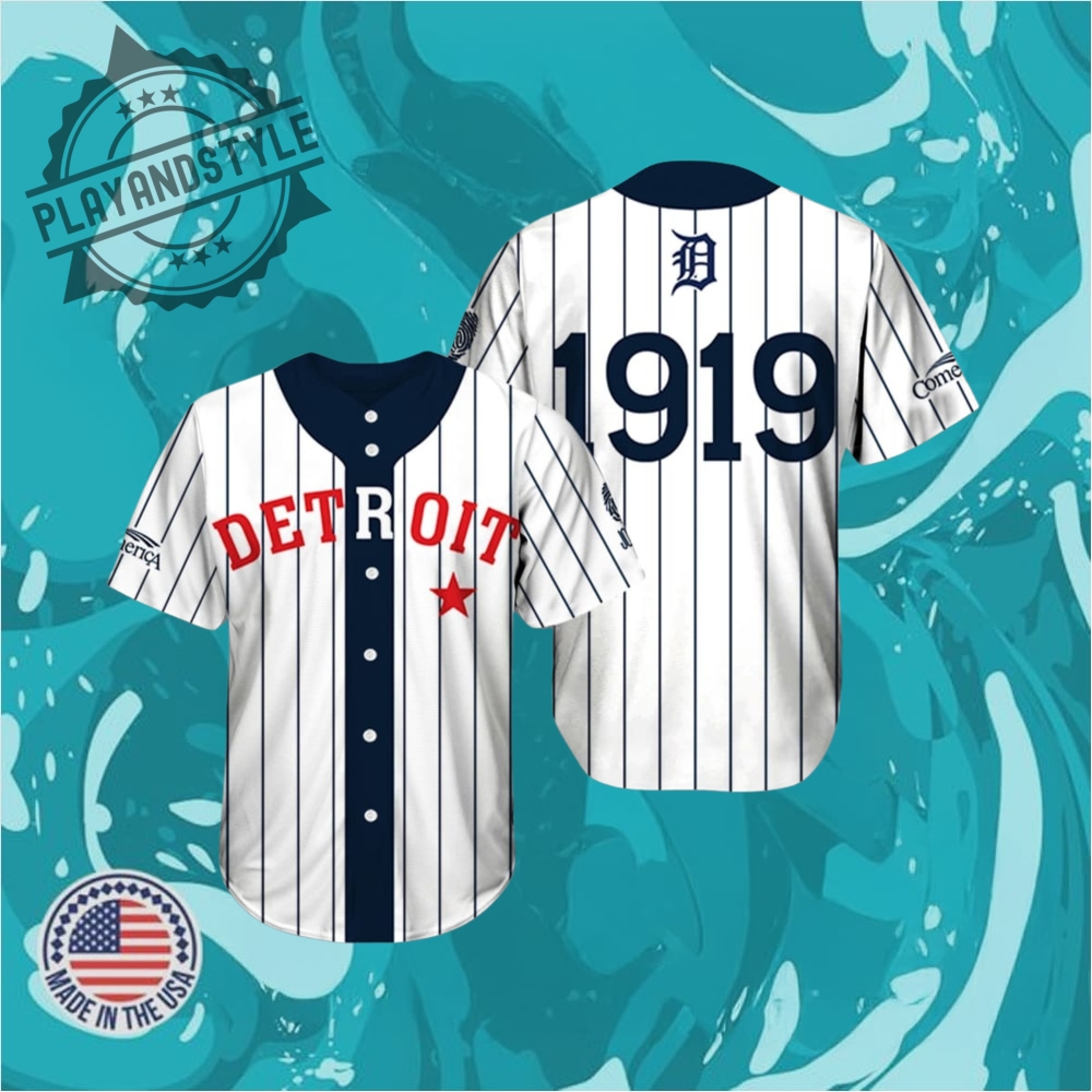 Detroit 19119 Black In Baseball Jersey