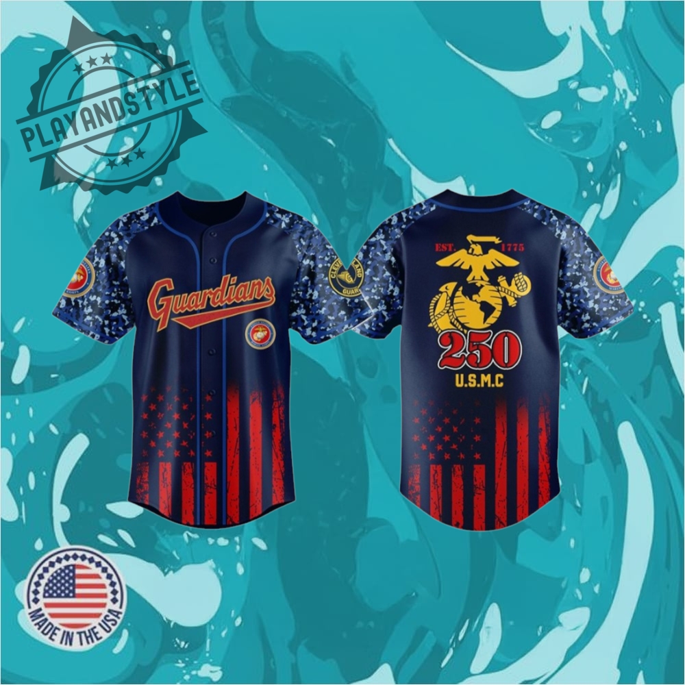 Usmc 250Th Anniversary Cleveland Guardians Baseball Jersey