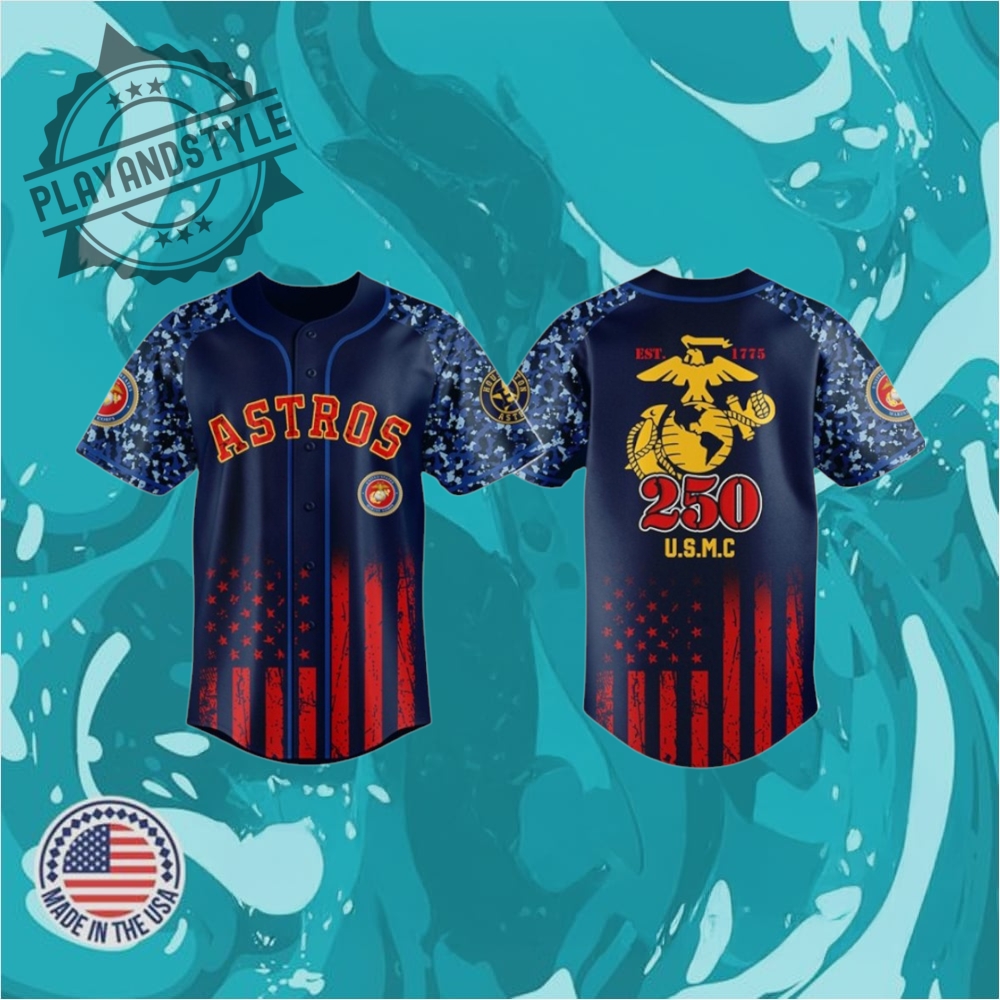 Usmc 250Th Anniversary Houston Astros Baseball Jersey
