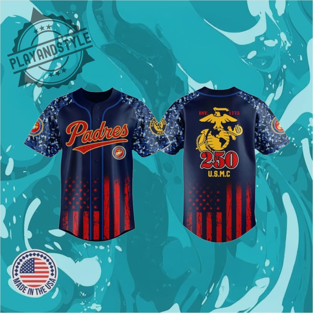 Usmc 250Th Anniversary San Diego Padres Baseball Jersey
