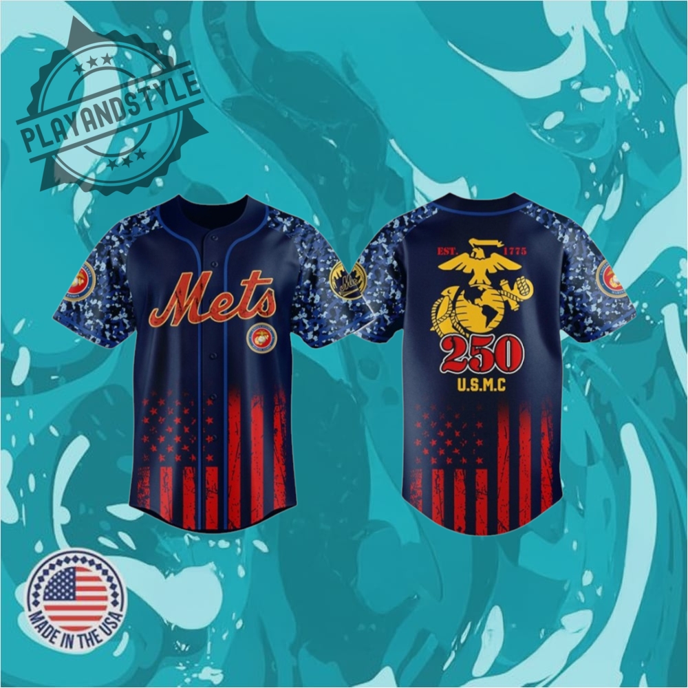 Usmc 250Th Anniversary New York Mets Baseball Jersey