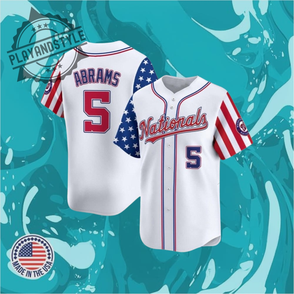 2025 Nationals Abrams Stowers Fouth Of July Jersey