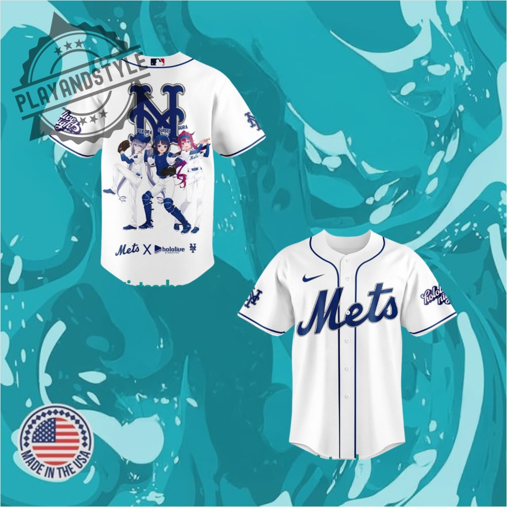 New York Mets Hololive Night Collaboration Special Baseball Jersey