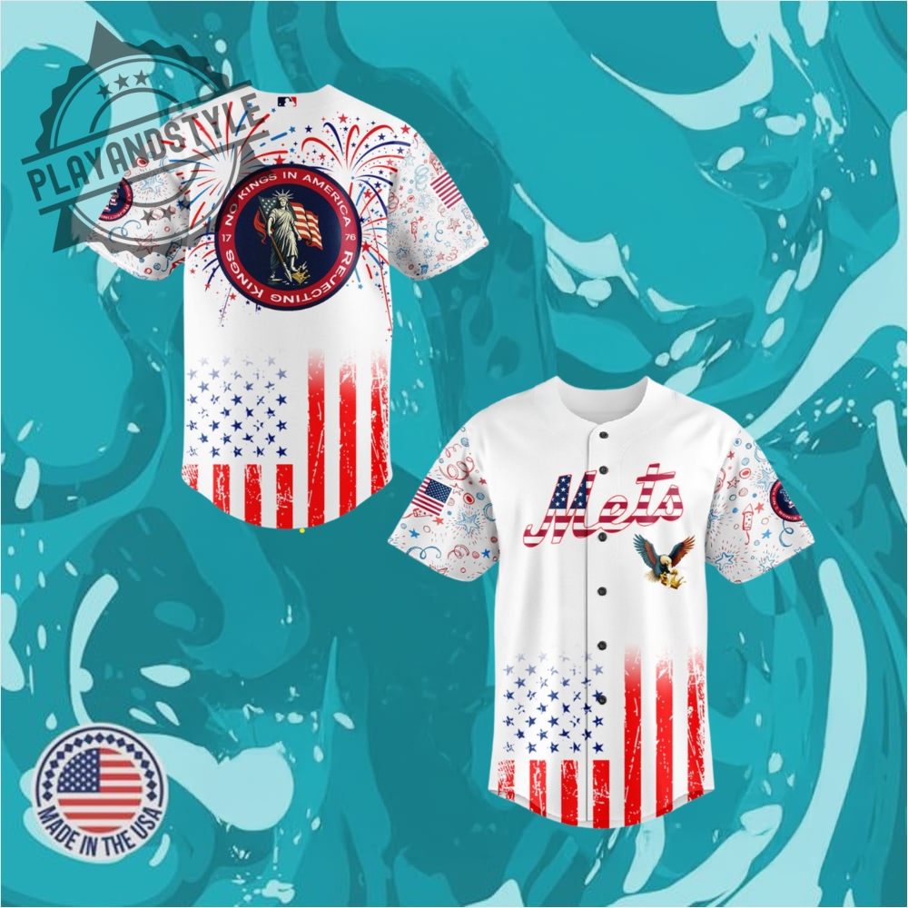 New York Mets Mlb X 4Th Of July X No Kings Jersey 2025