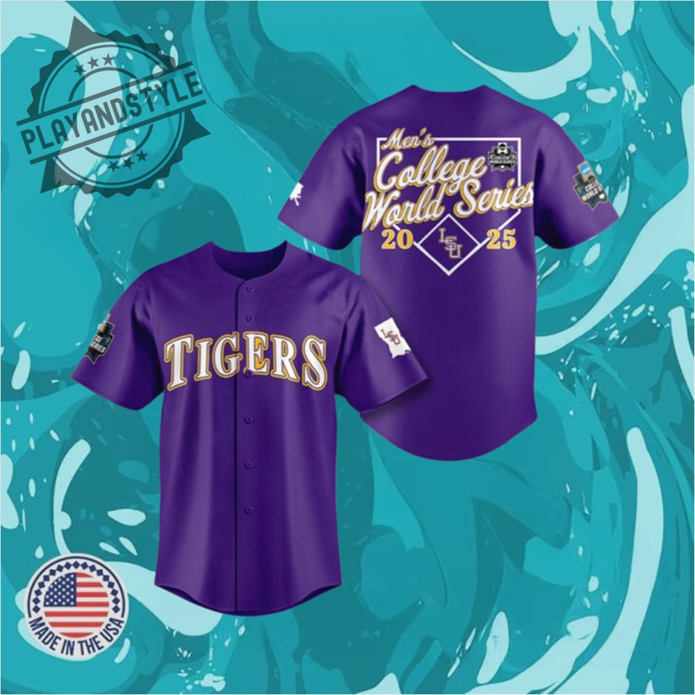 "Top 2025 Championship Jerseys: Razorbacks, Omahogs, LSU, Volts, Washington" 4 Lsu College World Series 2025 Jersey
