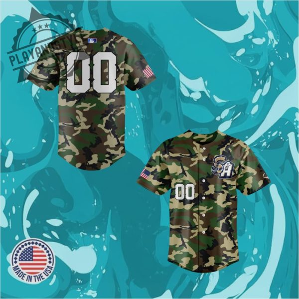 San Antonio Missions Camouflage Limited Edition Baseball Jersey playandstyle 1