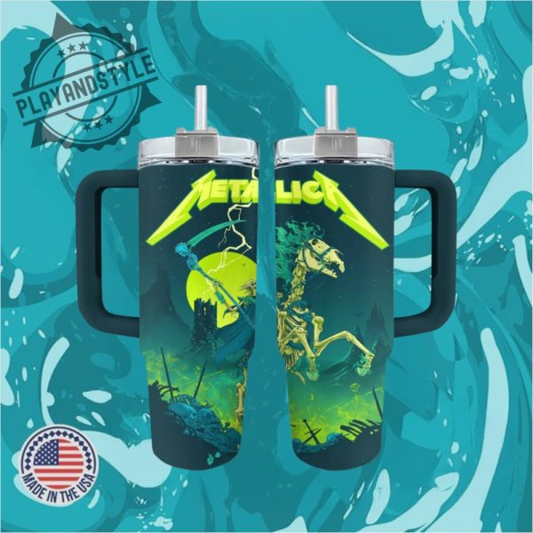Houston Astros X Metallica M72 World Tour Special Tumbler 40Oz With Handle playandstyle 1