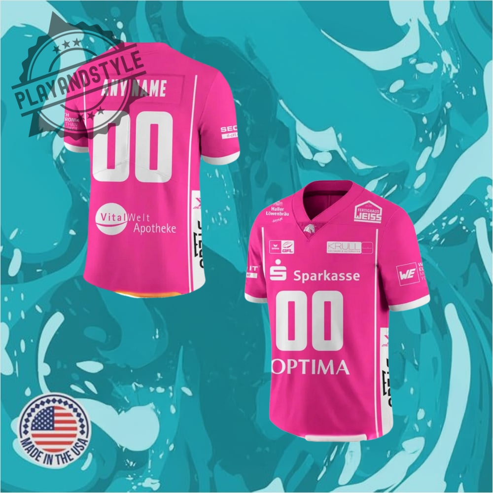 "Top 2025 Championship Jerseys: Razorbacks, Omahogs, LSU, Volts, Washington" 23 Schwäbisch Hall Unicorns Pink Bowl Special 2025 Football Jersey