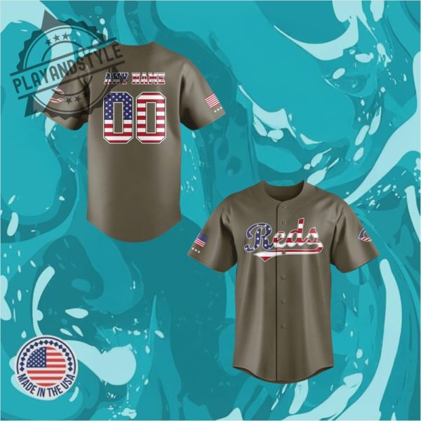 Reds 2025 Military Baseball Jersey playandstyle 1