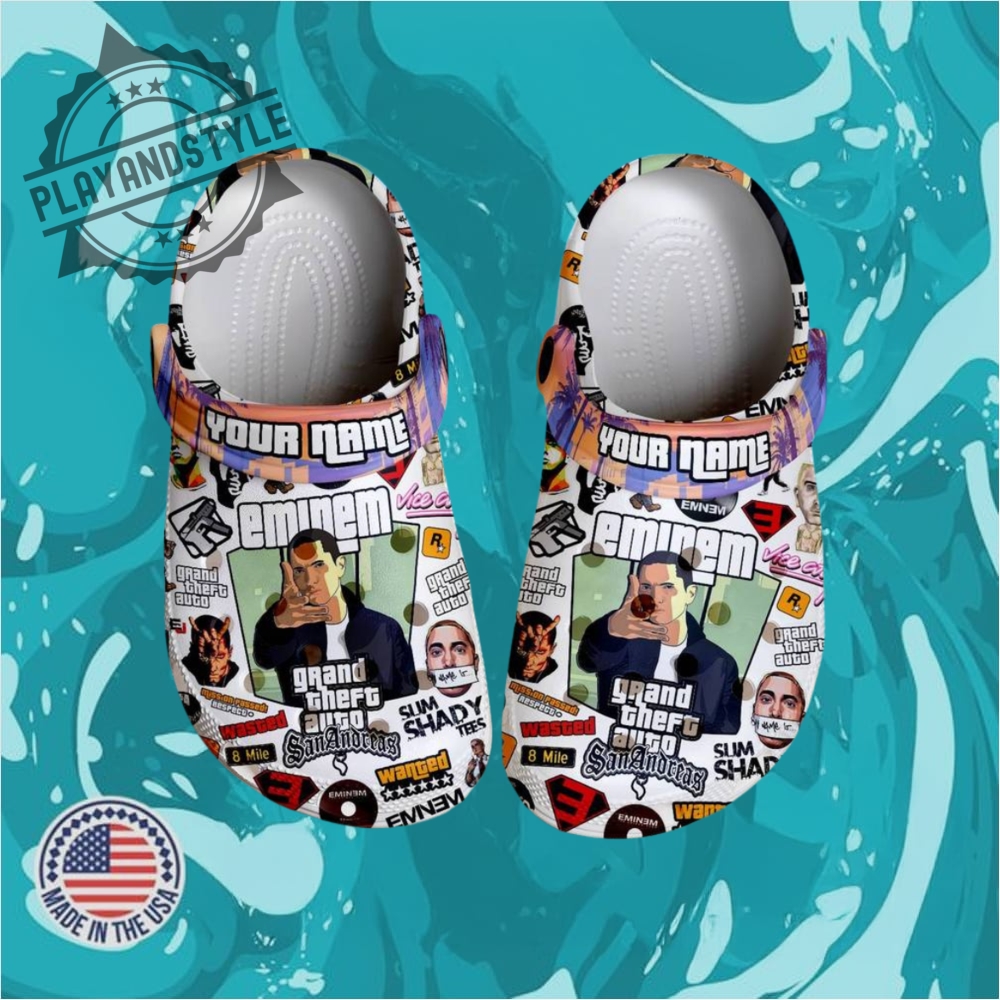 Eminem X Grand Theft Auto Special Crocs Shoes