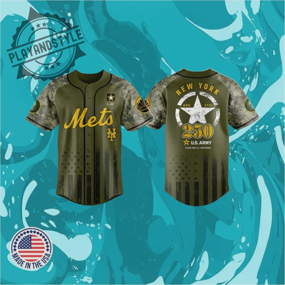 2025 Ny Mets Us Army 250Th Birthday Baseball Jersey