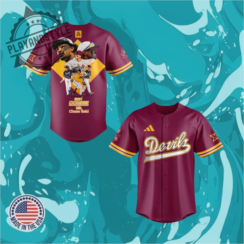 Arizona State Sun Devils X Draft Combine 2025 Red Baseball Jersey