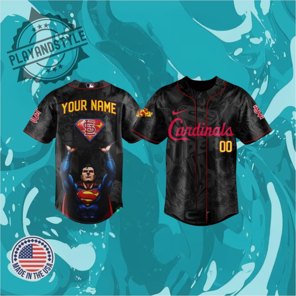 St. Louis Cardinals Superman Day Personalized Baseball Jersey