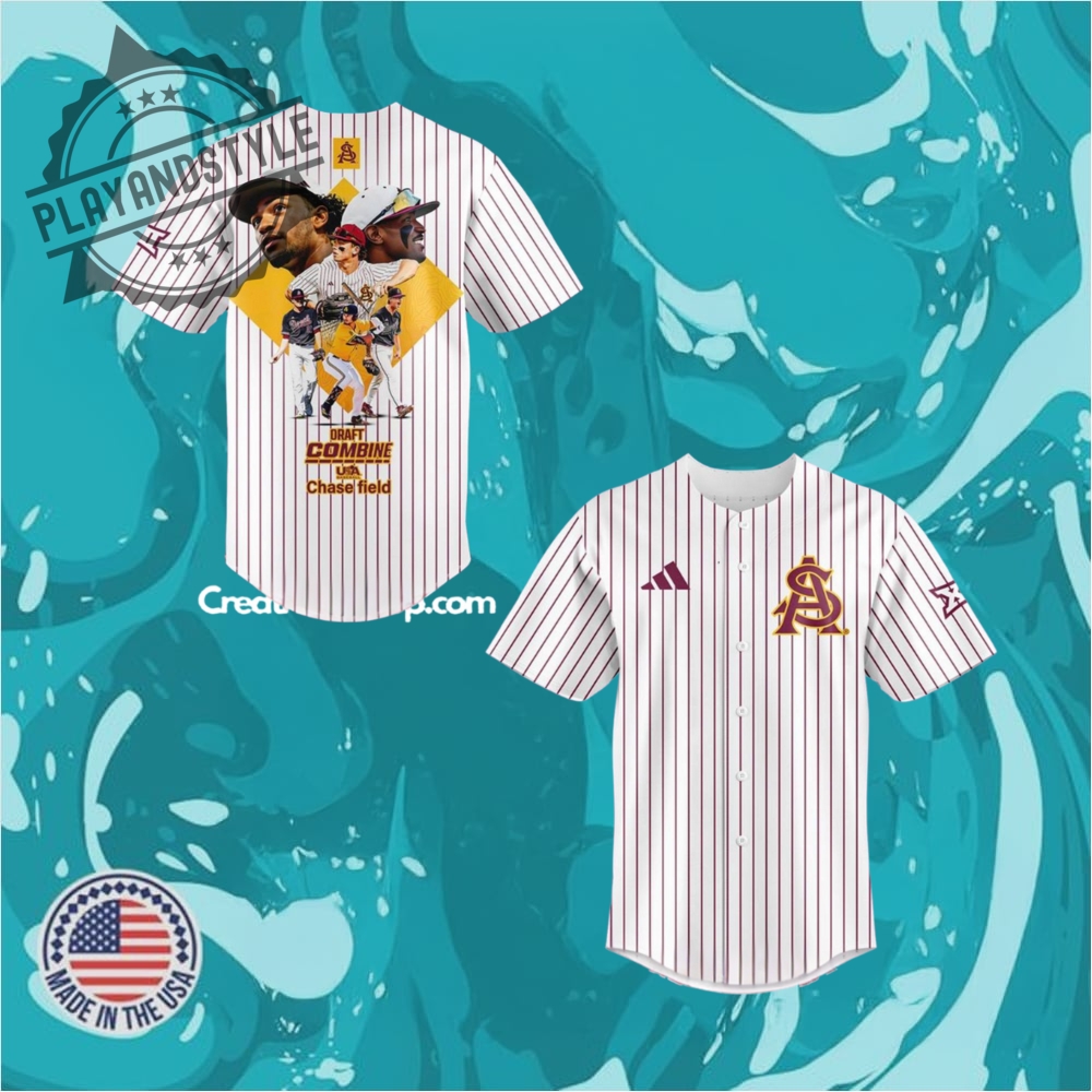 Arizona State Sun Devils X Draft Combine 2025 Stripes Baseball Jersey