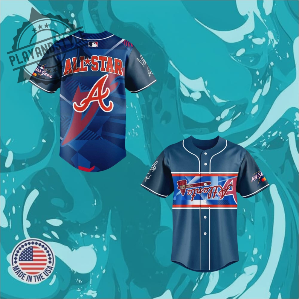Atlanta Braves Peace Up Atown X Usher Limited Edition Baseball Jersey playandstyle 1