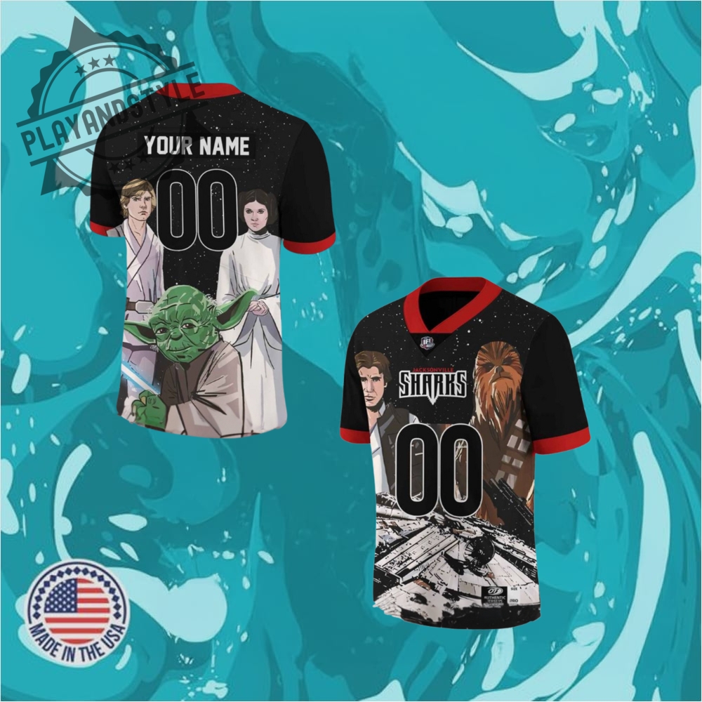 "Limited Edition Baseball Jerseys: Braves, Mariners, Phillies & More" 11 Jacksonville Sharks X Star Wars Night Custom Football Jersey Limited Edition