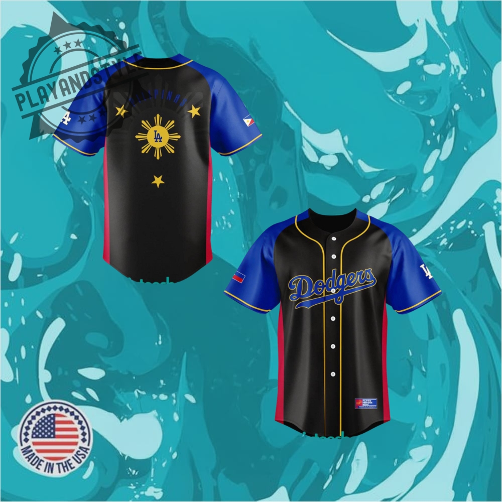 "Limited Edition Baseball Jerseys: Braves, Mariners, Phillies & More" 18 Los Angeles Dodgers 2025 Filipino Heritage Night Baseball Jersey