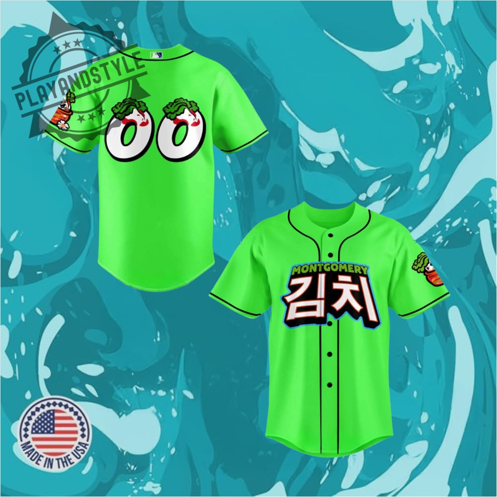 "Limited Edition Baseball Jerseys: Braves, Mariners, Phillies & More" 20 Montgomery Biscuits X Kimchi Special Edition Baseball Jersey